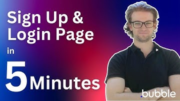 Build a Sign Up & Login Page in 5 Minutes Without Code | Bubble.io Tutorial