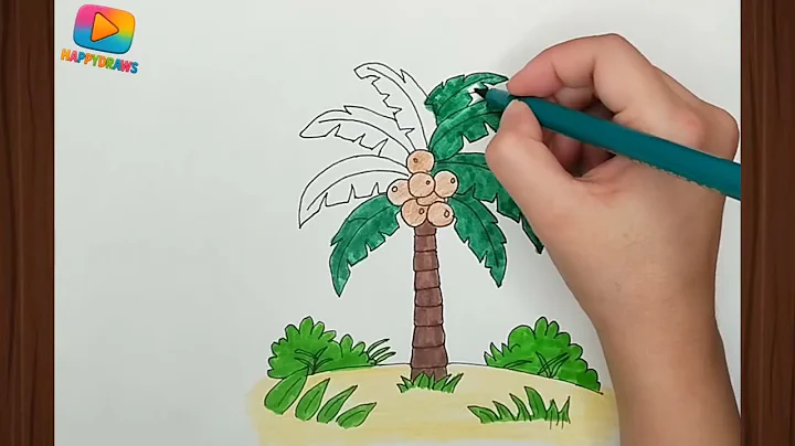 How to Draw a Coconut Tree | Easy Palm Tree Drawing Tutorial for Beginners