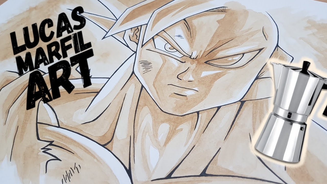 DIBUJANDO CON CAFÉ | | EL RETO DEL CAFÉ | DIBUJO GOKU VS JIREN CON CAFÉ