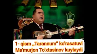 Tarannum  1- Qism Ma'murjon To'xtasinov Jonli Ijro & Тараннум  Маъмуржон Тухтасинов Жонли Ижро