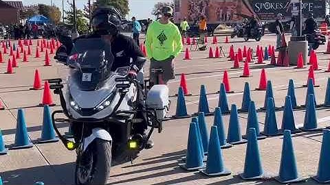 New Honda NT1100 Police Motor in the Slow Ride course #spokes4hope motor rodeo 2025