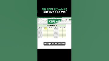 엑셀에서 함수 없이 1초만에 셀 정보 분리/통합하기(feat. 플래시 필) #엑셀 #엑셀단축키 #excel    #excelfunctions   #exceltips