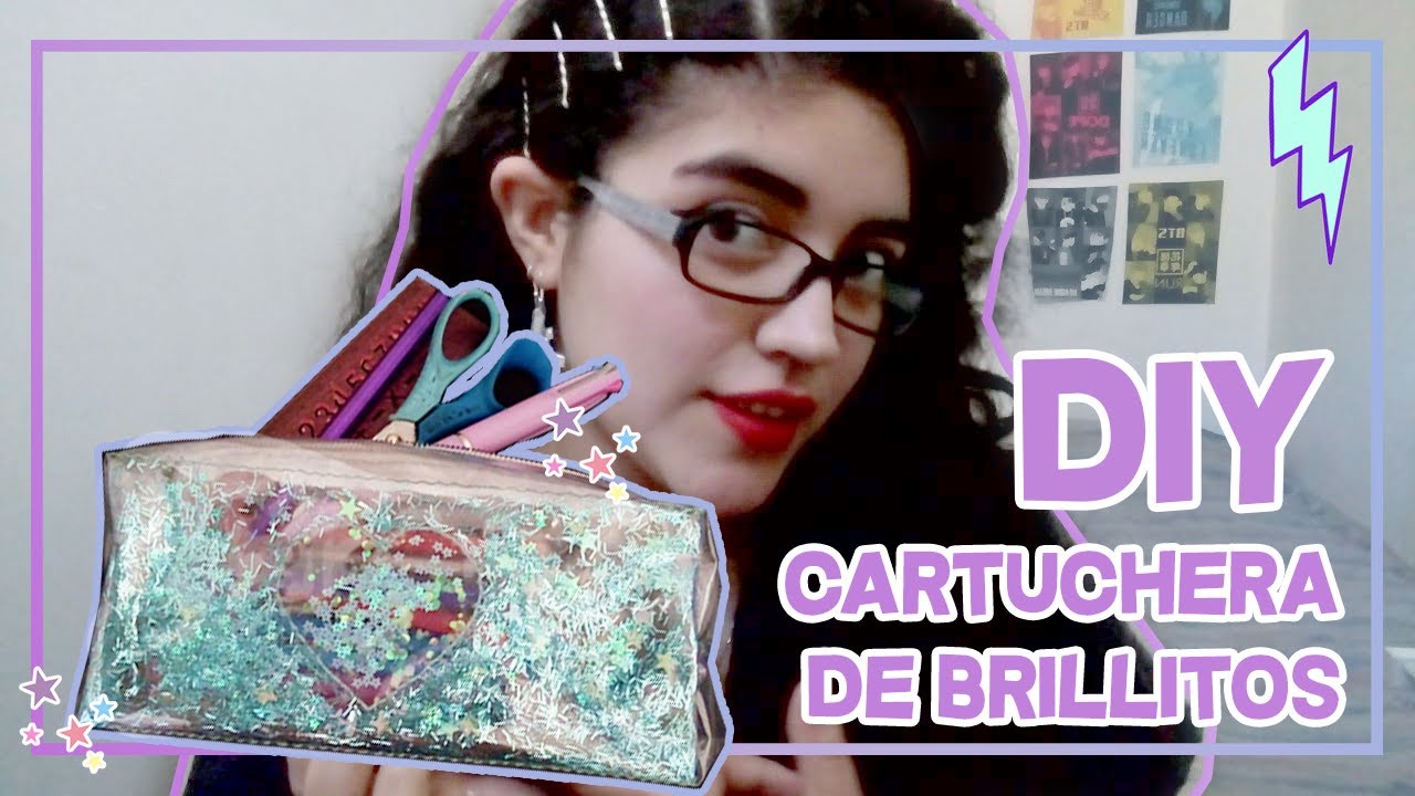 DIY CARTUCHERA TRANSPARENTE CON BRILLOS!- PARA CUANDO VUELVAS A CLASES