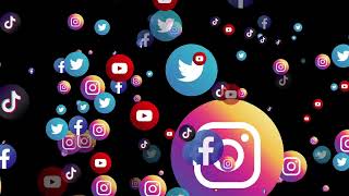 Social Media Icons on Black Screen - Chroma Key - No Copyright #SocialMedia #Icon #Icons #Social