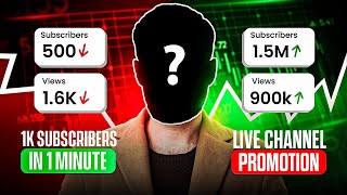 Live YouTube Channel Promotion | 1000 SUBSCRIBERS 2मिनट में #live @ManojDey @sandip01999