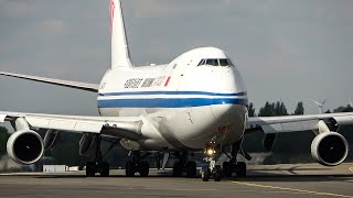 BOEING 747 CLOSE UP DEPARTURE + B747 LANDING (4K)