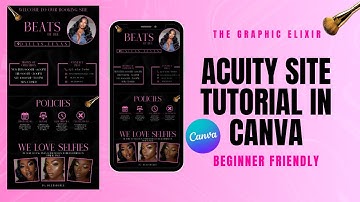 How To Design An Acuity Site in Canva Tutorial | Beginner Friendly