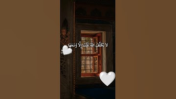 لا يكلف الله نفسا الا وسعها (القرآن الكريم)