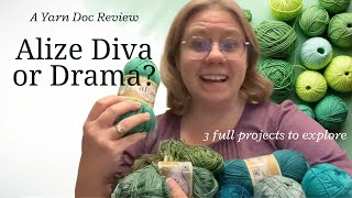 Is Alize Diva a real queen of yarns? 3 full projects included in this review!