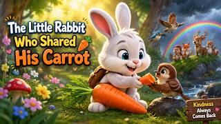The Little Rabbit Who Shared His Carrot 🐰🥕 | Heartwarming Moral Story for Kids | Bedtime Story