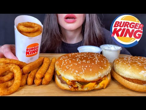 ASMR BURGER KING | CHEESE WHOPPER + CHICKEN FRIES MUKBANG | EATING SOUNDS #shorts