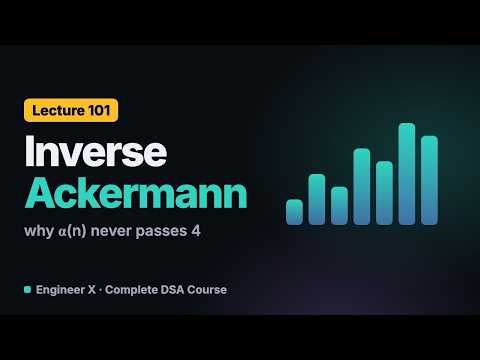 Inverse Ackermann Function α(n) Explained: Why Union-Find Is Nearly Constant | DSA Course L101