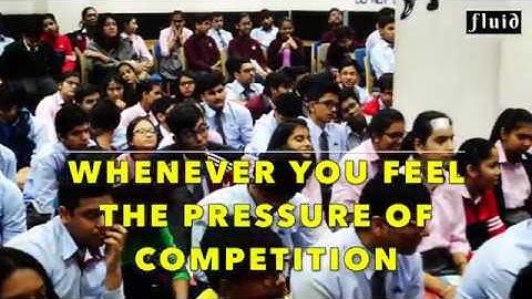 When faced with competition always remember : You are the best | Ashish Jaiswal | Fluid