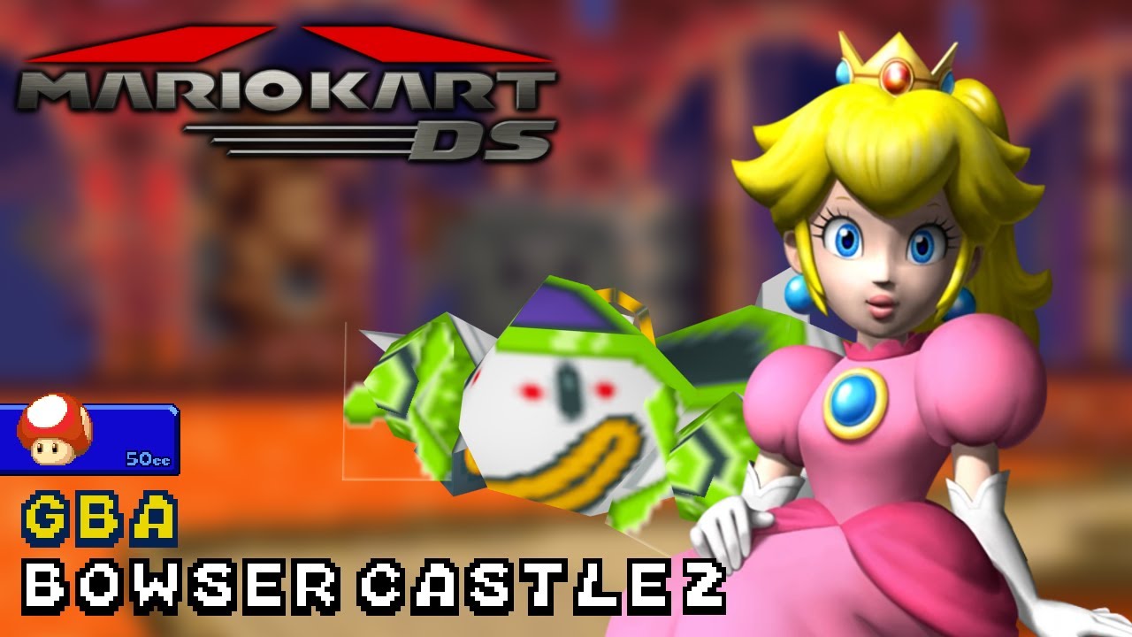 Mario Kart DS - 50cc - Peach - Hurricane - GBA Bowser Castle 2 | Ep. 3063