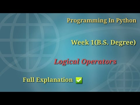 Programming in python IIT madras iitm Logical operators full explanation #iitm #datascience