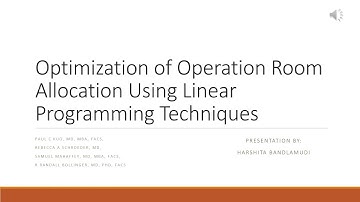 Optimization of Operation Room Allocation Using Linear Programming Techniques