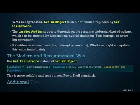 How to Detect the Last Boot Time on Windows Using PowerShell