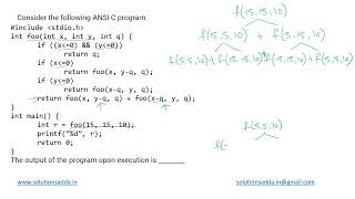 GATE 2021 SET-2 | C PROGRAMMING | FUNCTIONS | GATE TEST SERIES | SOLUTIONS ADDA | EXPLAINED BY POOJA