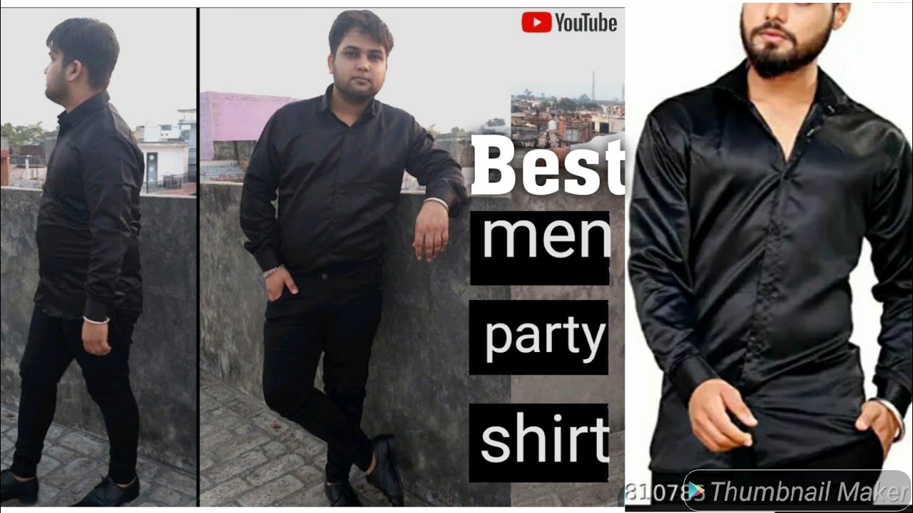 meesho hual, men Black shirt review and try on hual, men party wear