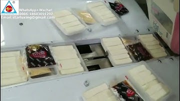 Frozen food plus sauce with tray flow pack machine flow wrapping machinery semi automatic packaging