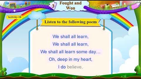 3 FOUGHT AND WON II STD 6 II ENGLISH II SEM 1 II UNIT 3 II 3.6