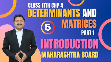 Determinants And Matrices Lec -5 | Class 11th Maths-1 | Success 3.0 | Maharashtra Board | Dinesh Sir