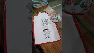 Master chef Apron making/ Apron paper craft #artandcraft #aprons #shorts #chefhat