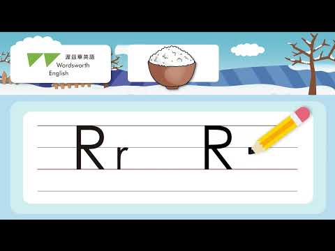 Alphabet writing / Rr correct stroke order for kids with pho..