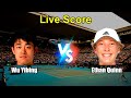 Wu Yibing vs Ethan Quinn Live Score - ATP Challenger Aix en Provence, France Men Singles