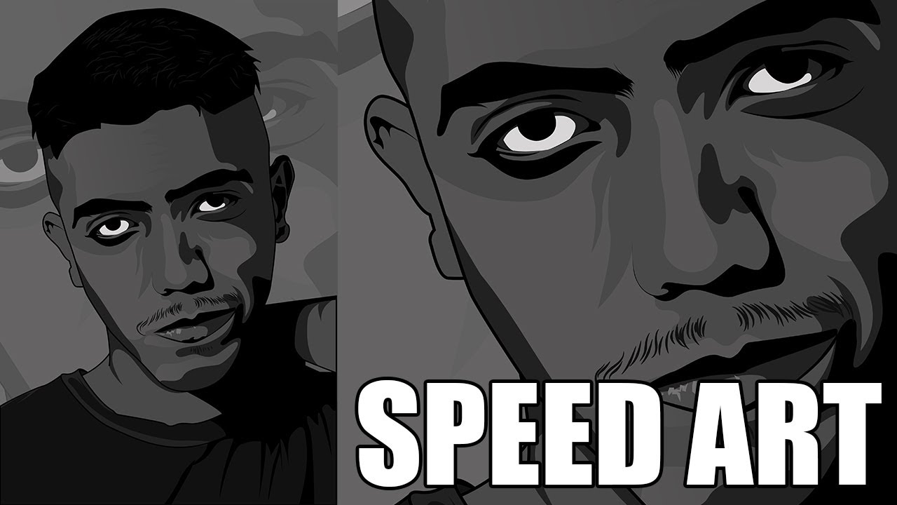 Vector Portrait in Adobe Illustrator | Speed Art 01 (2020) - YouTube