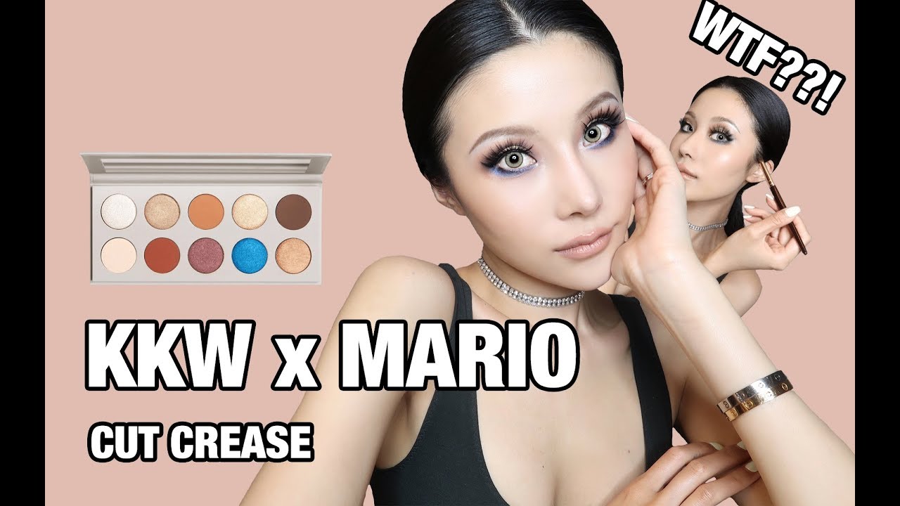 KKW x MARIO EYE SHADOW PALETTE ~ Review & Cut Crease Makeup Tutorial 💎