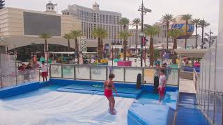FlowRider Las Vegas INSANE Tricks! Local Flowboarders Surfing the Planet Hollywood Wave Machine