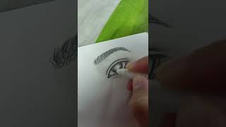 Semi realistic sketching, eye sketching, step by step eye sketching, aesthetic eye sketch#sketching