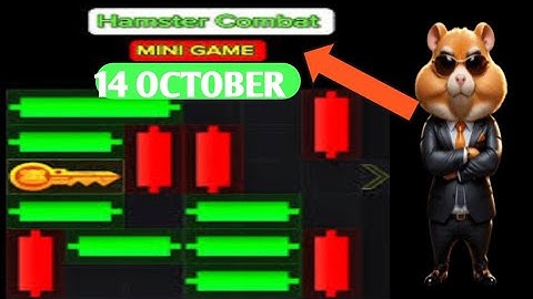 14 October mini game Hamster 🐹 kombat easy solve in 1 min hamster