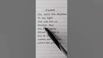 Thumbnail of Faded ~ 🌼Alan Walker (Lyrics)