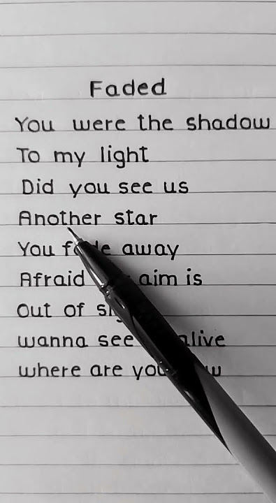 Faded ~ 🌼Alan Walker (Lyrics)