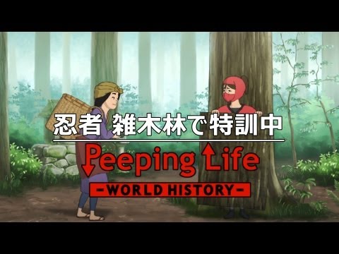 忍者 雑木林で特訓中 Peeping Life-World History #27