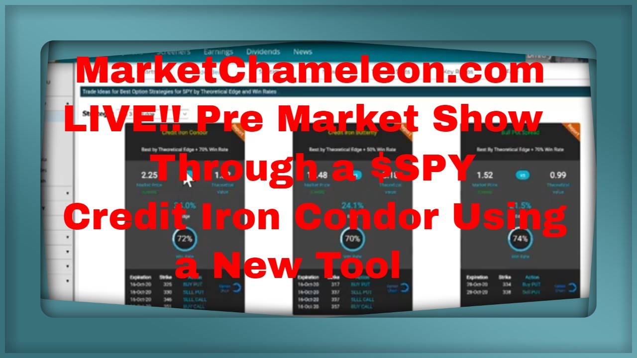 YouTube Live Pre Market Show We Walk Chameleons Through a $SPY Credit ...