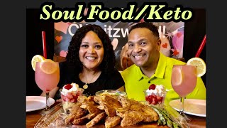 Fried Pork chops / keto style/ low carb diet strawberry short cake . #soulfood #ketosoulfood