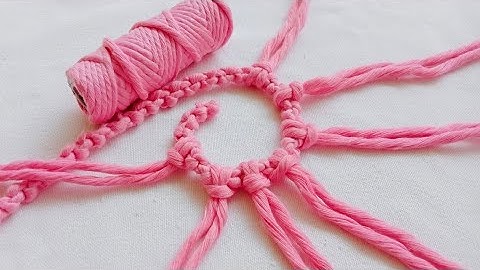 Easiest Macrame DIY Coaster - Simple Step by Step Tutorial For beginners