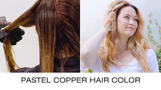 Pastel Copper Hair Color | Direct Dye Toning for Blondes | Kenra Color