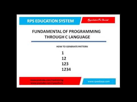 Pattern Designing using C language (Program VII)
