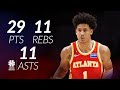 Jalen Johnson 29 pts 11 rebs 11 asts vs Heat 25/26 season