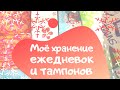 Моё хранение ежедневок и тампонов | Новогодняя уборка и организация