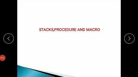 Stack, procedure macros