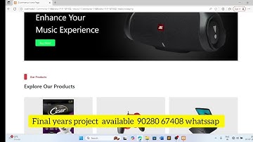 E-Commerce Website Using PHP & MySQL | Final Year Project for Computer Science, BCA, MCA,