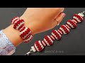 EASY BRACELET MAKING WITH BEADS FOR BEGINNERS💫PEYOTE STITCH BRACELET🧡 USEFUL & EASY
