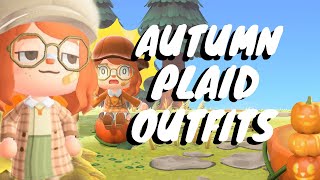 COTTAGECORE AUTUMN PLAID OUTFITS in ACNH! // Animal Crossing: New Horizons Pro Designs and QR Codes
