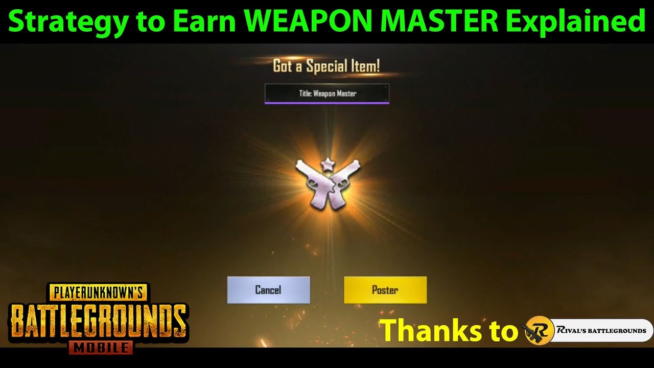 MORE EASILY Earn The WEAPON MASTER Achievement With This Strategy | PUBG  Mobile - 