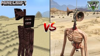 MINECRAFT NEW SIREN HEAD VS GTA 5 SIREN HEAD - WHO IS BEST?